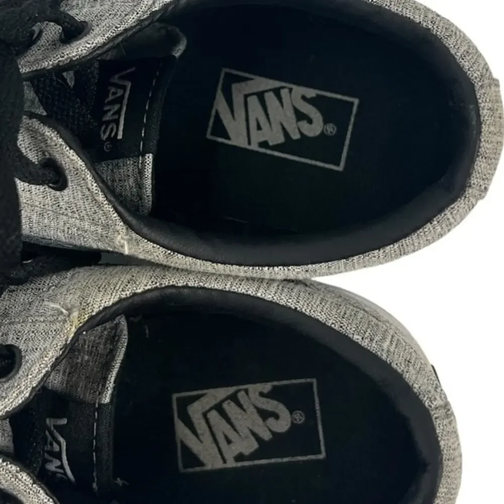 VANS Grey & Black Skate Shoe Youth SZ 6